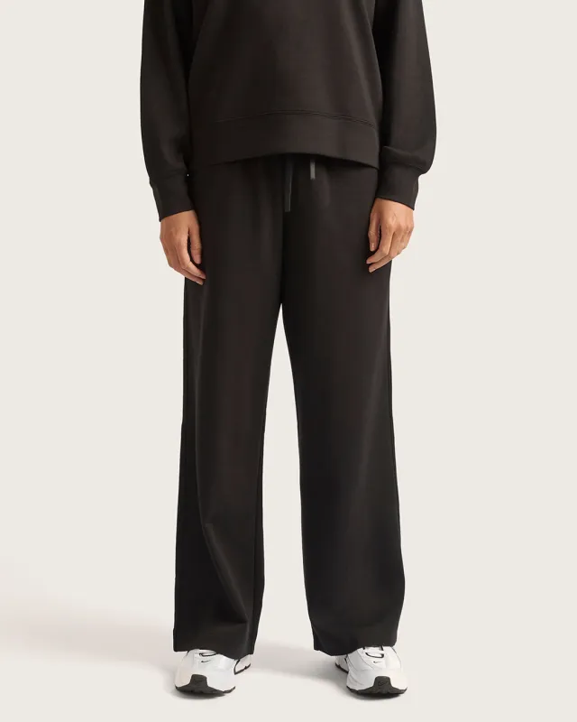 Women's Straight Leg Sweat Pants - Black sold by Boody Eco Wear