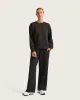 Women's Straight Leg Sweat Pants - Black sold by Boody Eco Wear