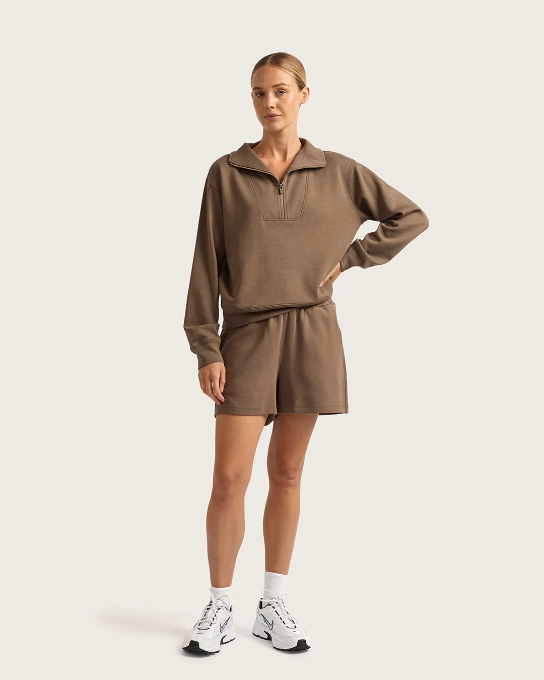 Women's Quarter Zip Sweater - Oyster sold by Boody Eco Wear product image thumbnail 2
