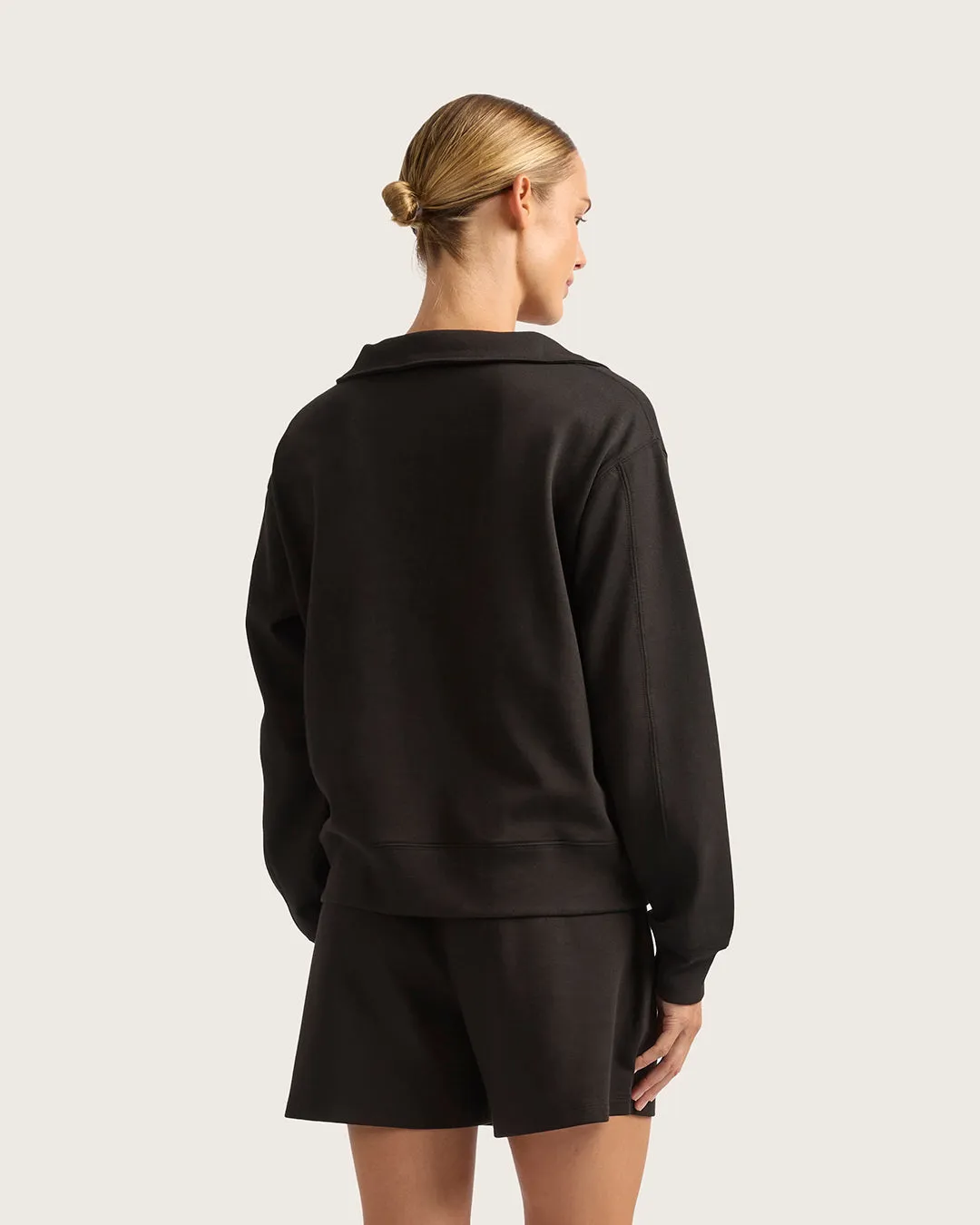 Women's Quarter Zip Sweater - Black sold by Boody Eco Wear product image thumbnail 4