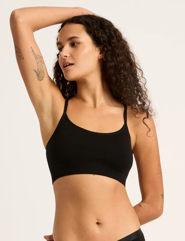 LYOLYTE Racerback Bralette - Black sold by Boody Eco Wear