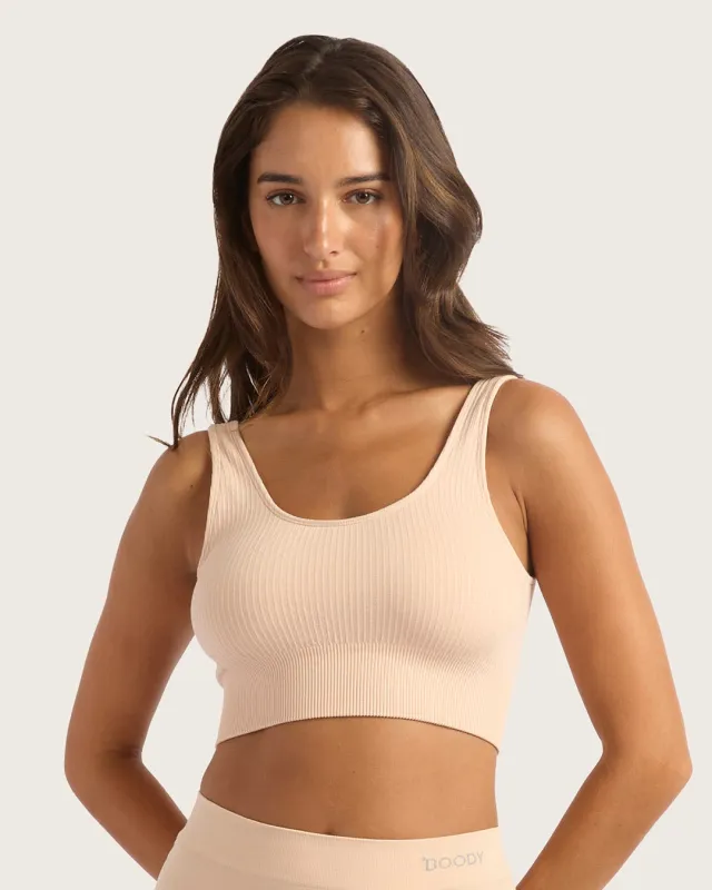 Ribbed Seamfree Crop-Shell sold by Boody Eco Wear