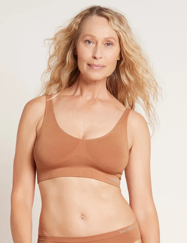Seamfree Padded Crop Bra - Dune sold by Boody Eco Wear