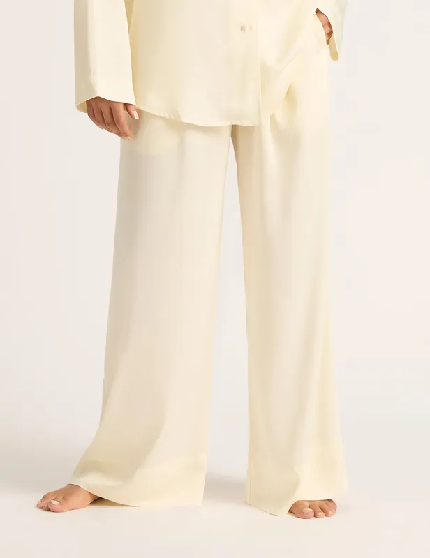Vegan Silk Wide Leg Pants - Pearl sold by Boody Eco Wear
