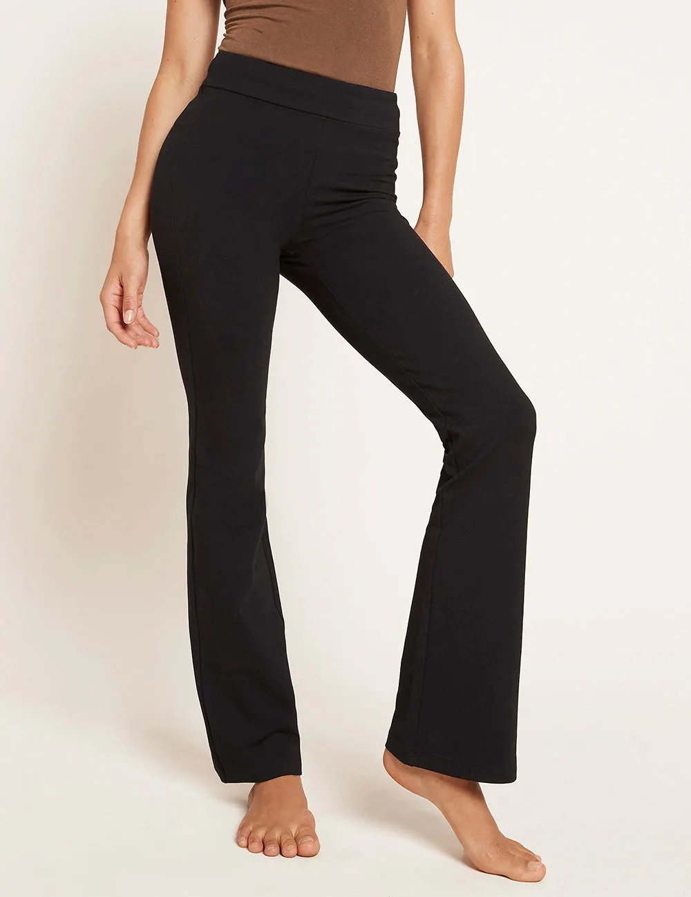 High Waist Flare Pants - Black sold by Boody Eco Wear