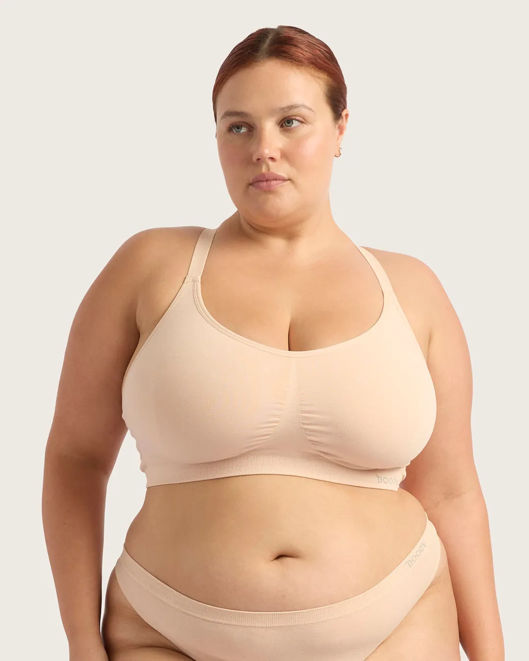 Full Bust Wireless Racerback Bra - Shell sold by Boody Eco Wear