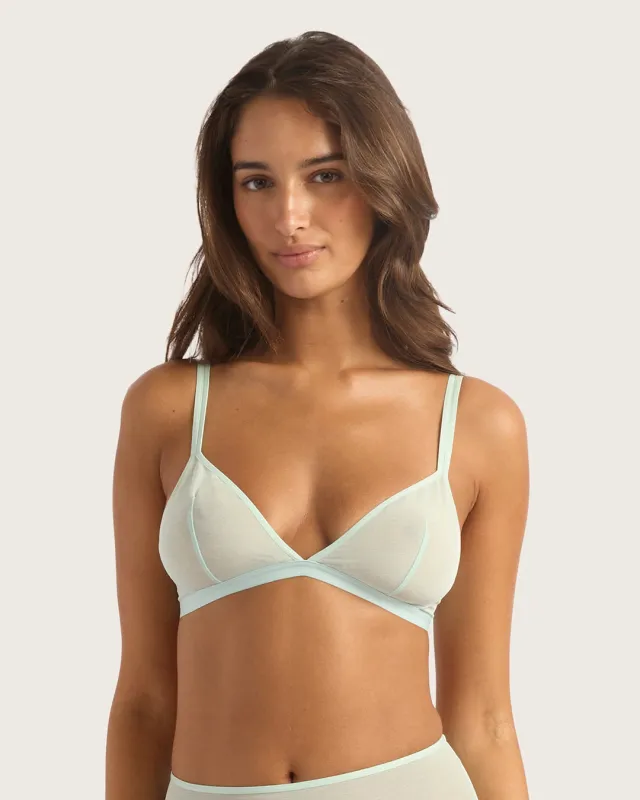 FreeMesh Triangle Bralette - Mint sold by Boody Eco Wear