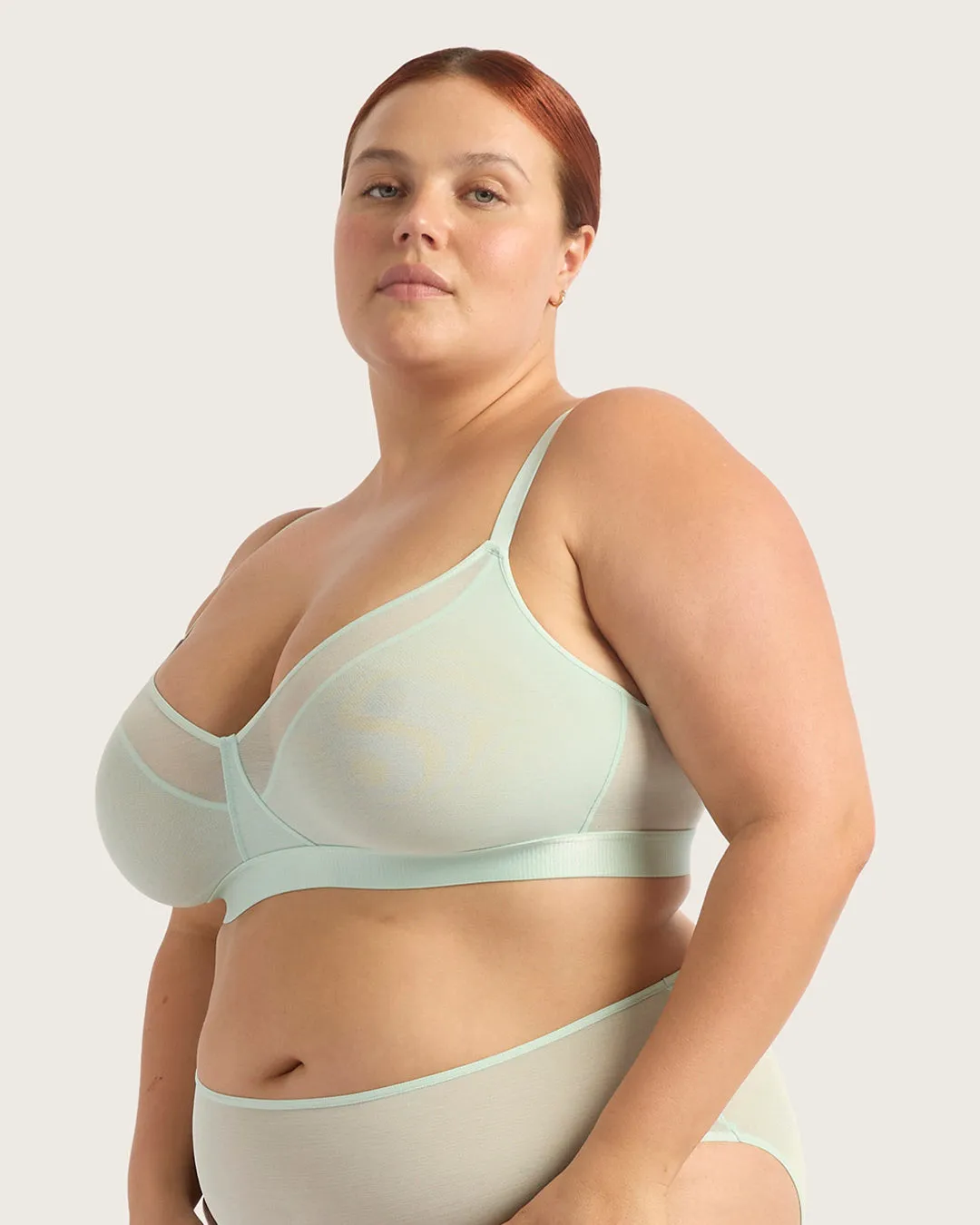 FreeMesh Full Bust Wireless Bra - Mint sold by Boody Eco Wear product image thumbnail 3