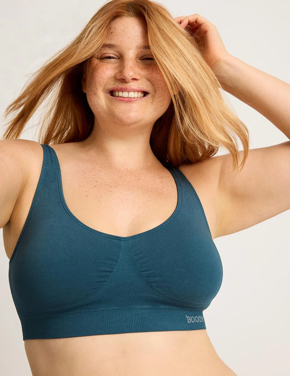 Seamfree Padded Crop Bra - Teal sold by Boody Eco Wear product image thumbnail 5