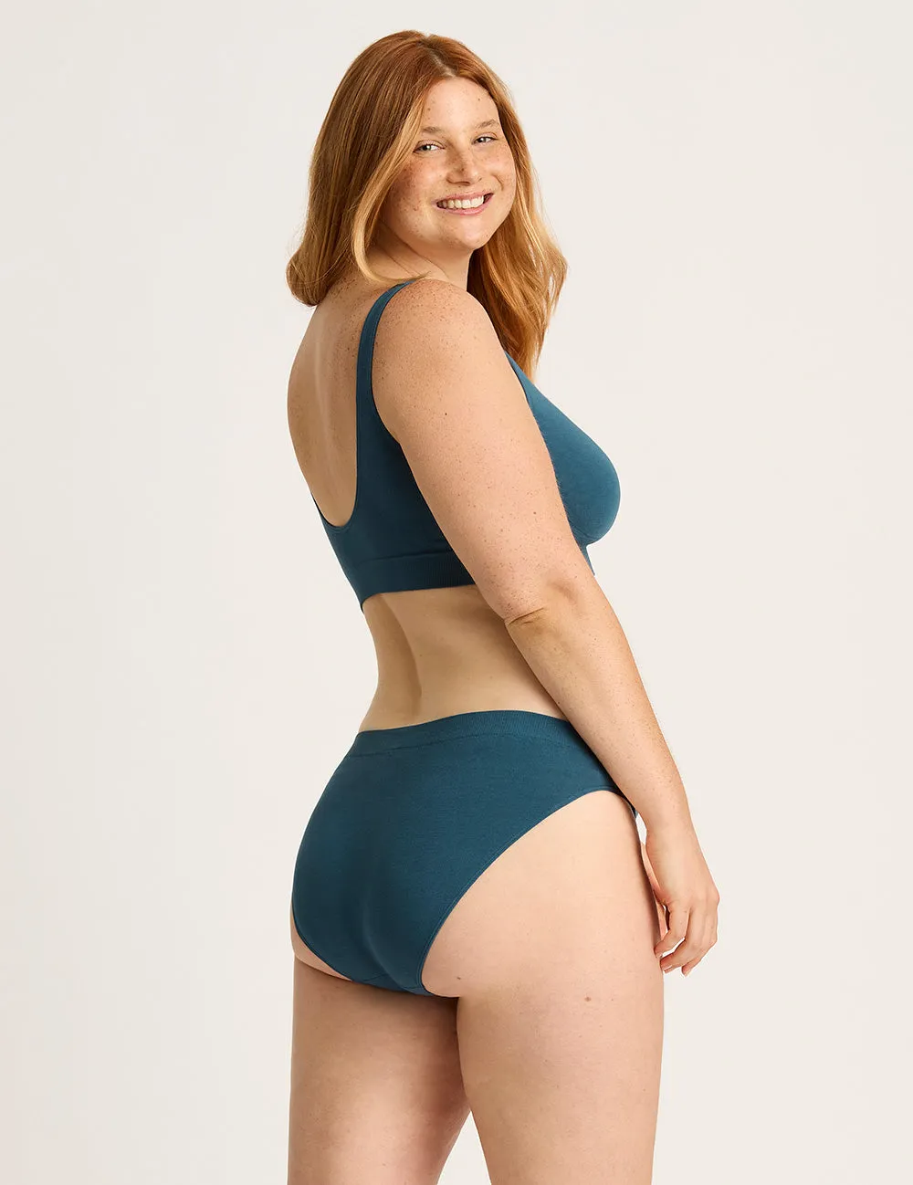 Seamfree Padded Crop Bra - Teal sold by Boody Eco Wear product image thumbnail 3