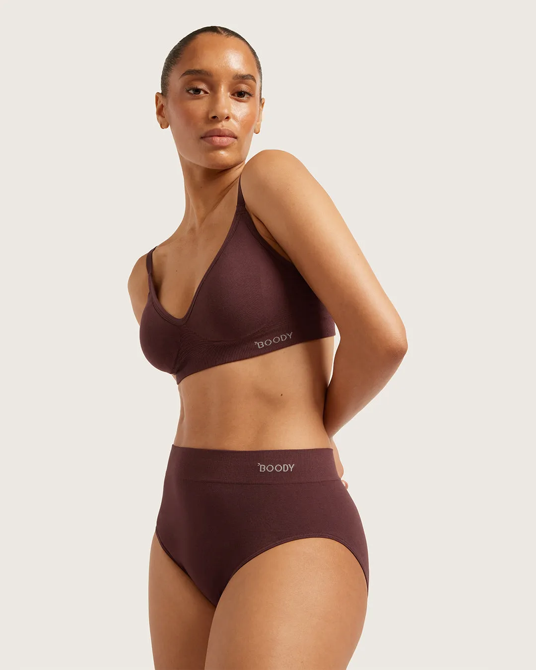 Wireless T-Shirt Bra - Mulberry sold by Boody Eco Wear product image thumbnail 4