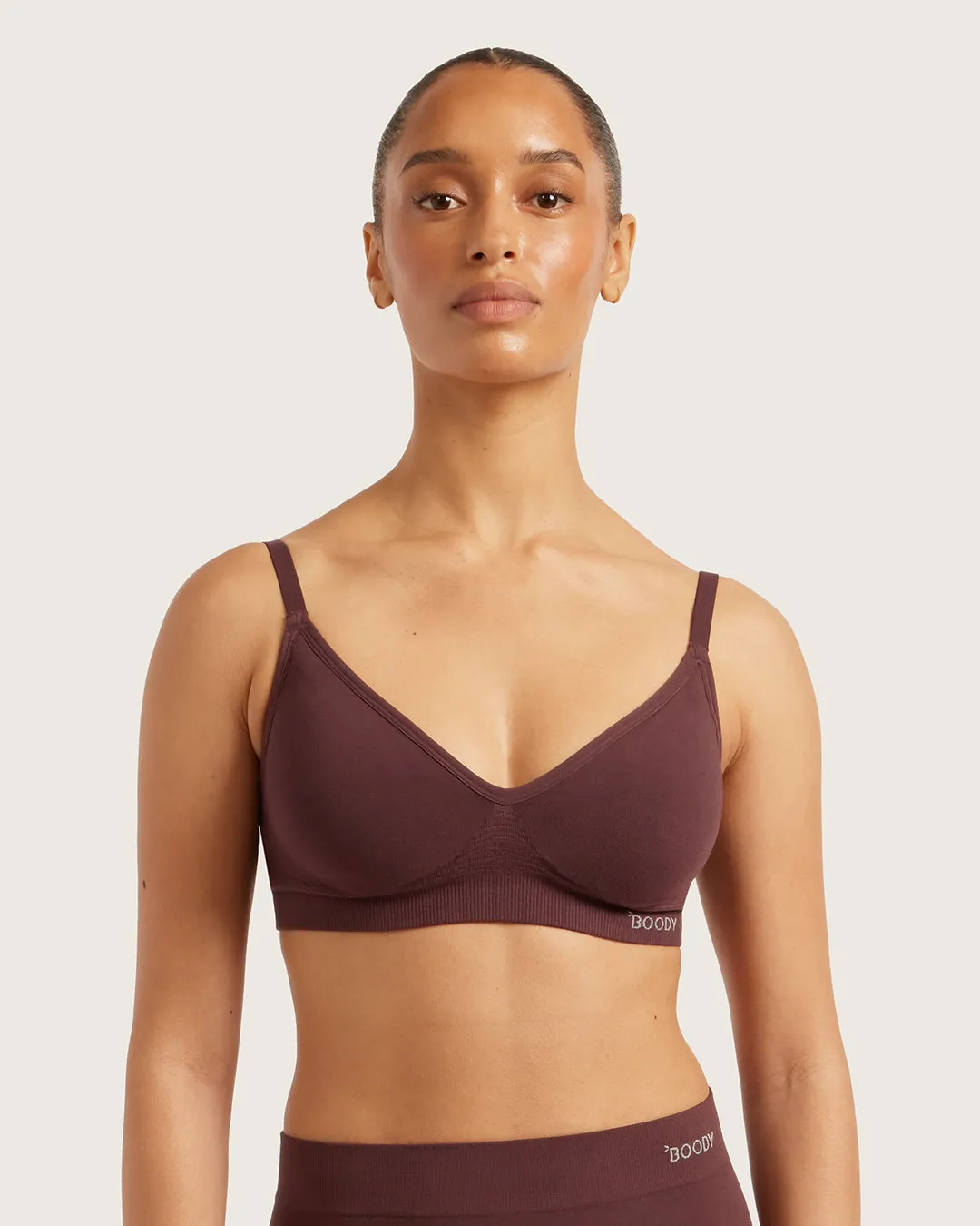 Wireless T-Shirt Bra - Mulberry sold by Boody Eco Wear