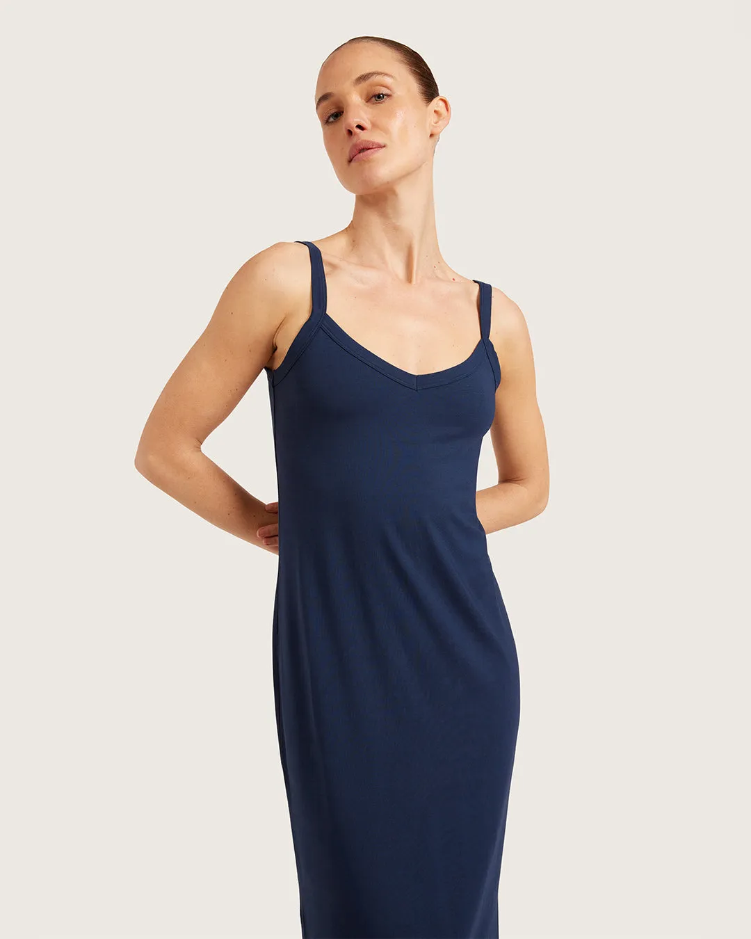 V-Neck Slip Dress - Navy sold by Boody Eco Wear product image thumbnail 4