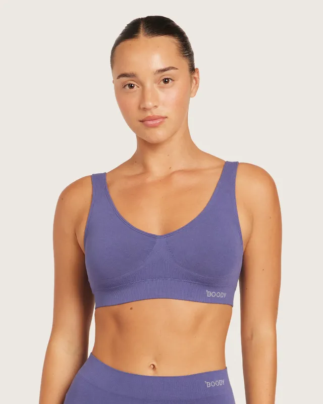 Seamfree Padded Crop Bra - Bluebell sold by Boody Eco Wear