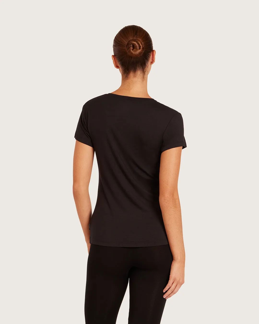Women's Base Layer Crew Neck T-Shirt - Black sold by Boody Eco Wear product image thumbnail 2