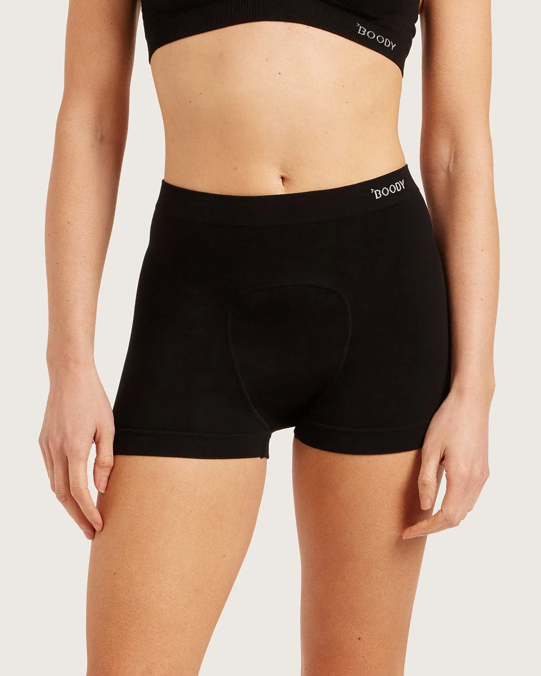 Period & Leak Proof - Undershorts 3" - Moderate - Black sold by Boody Eco Wear