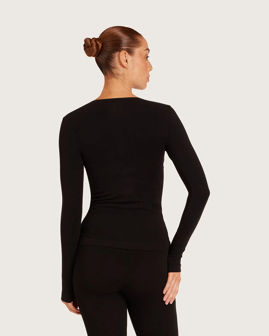 Women's Base Layer Long Sleeve Top - Black sold by Boody Eco Wear product image thumbnail 3