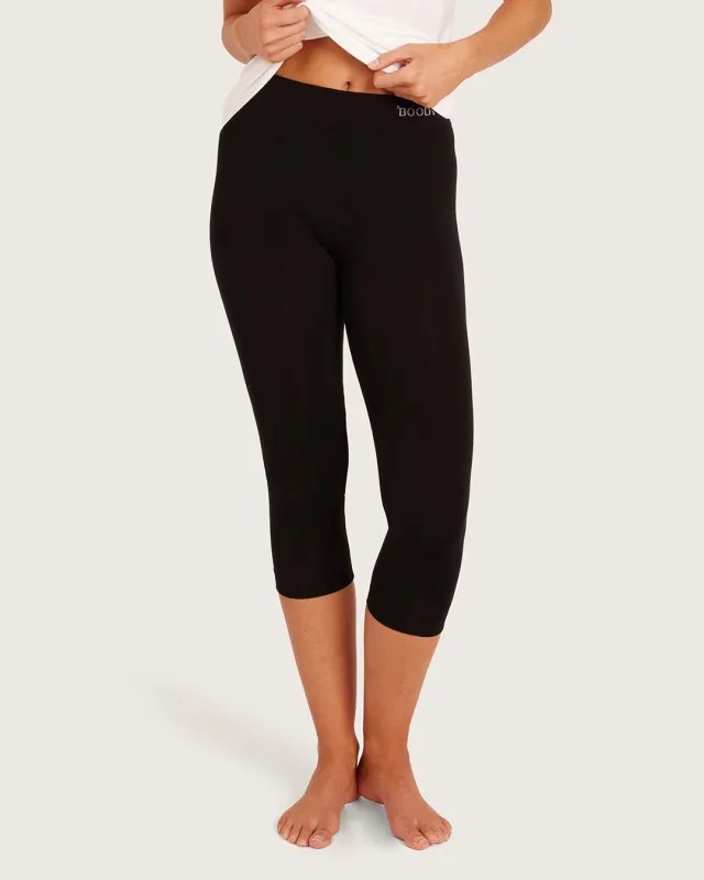 Base Layer 3/4 Leggings - Black made by Boody Eco Wear