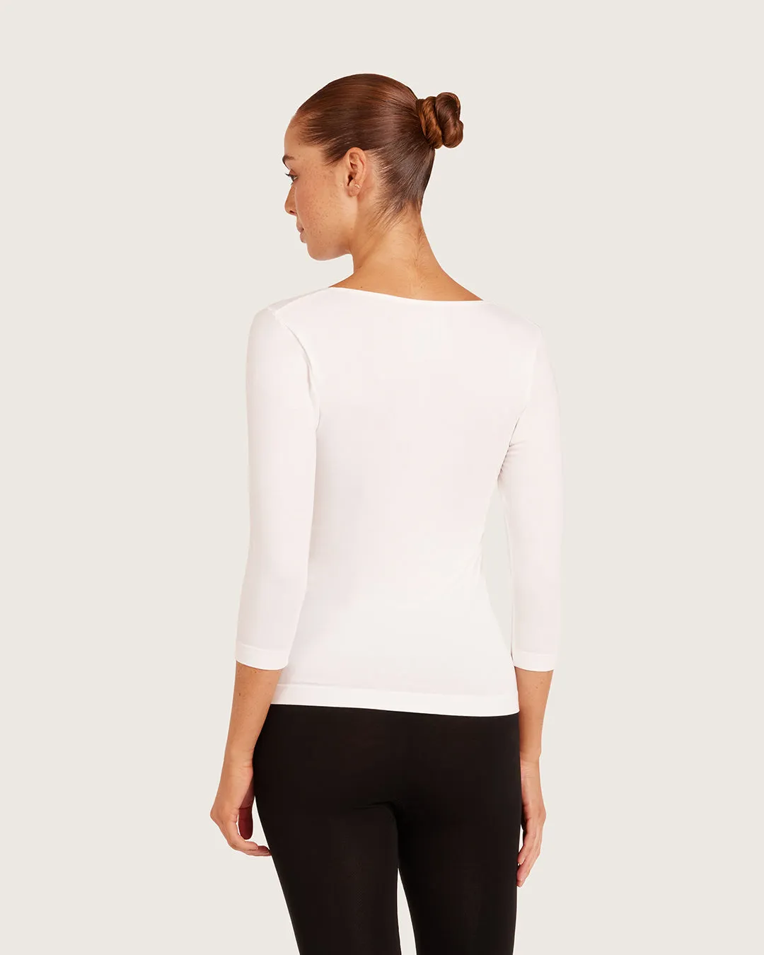 Base Layer 3/4 Sleeve Top - White sold by Boody Eco Wear product image thumbnail 3