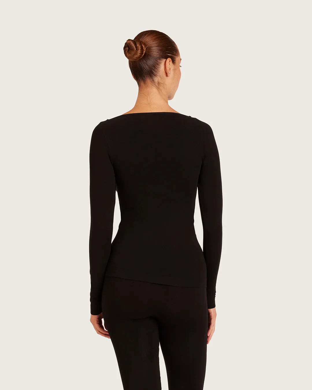 Base Layer Boatneck Long Sleeve Top - Black sold by Boody Eco Wear product image thumbnail 3