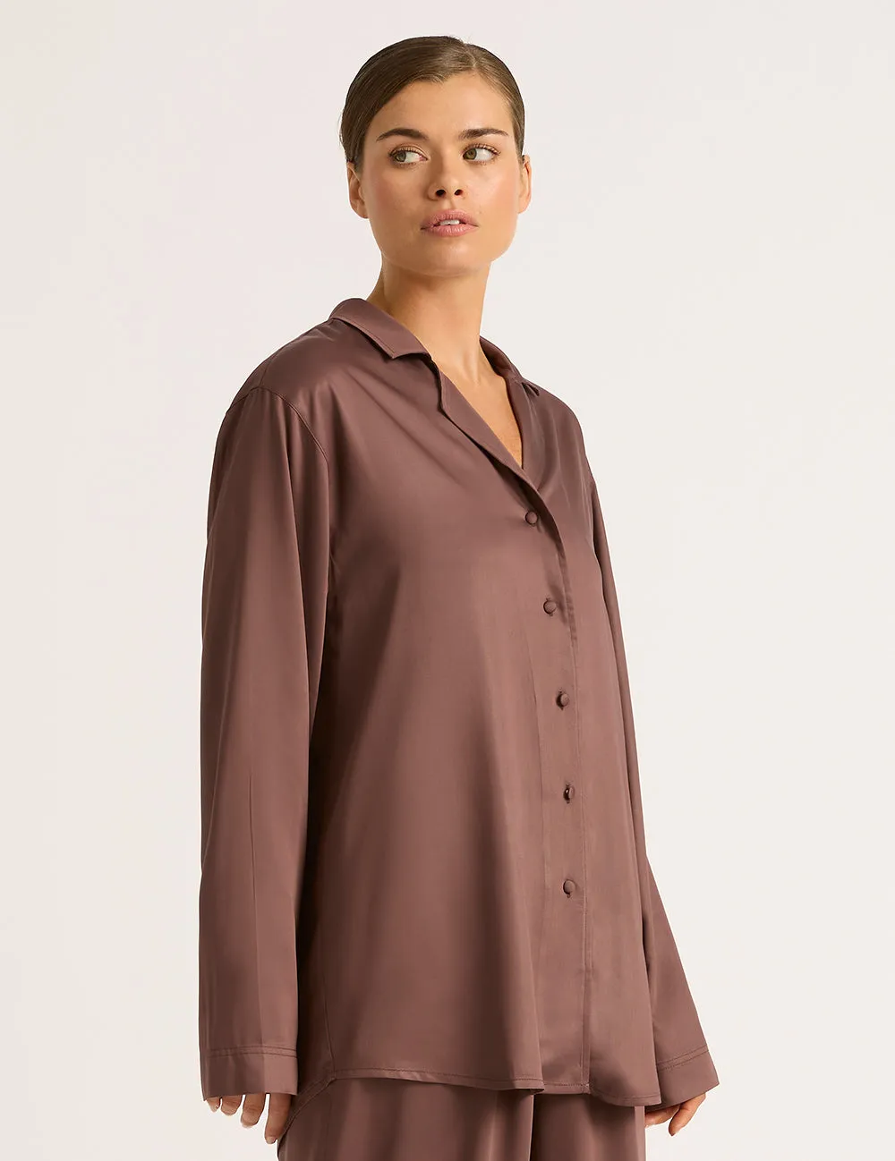 Vegan Silk Long Sleeve Shirt - Garnet sold by Boody Eco Wear product image thumbnail 2