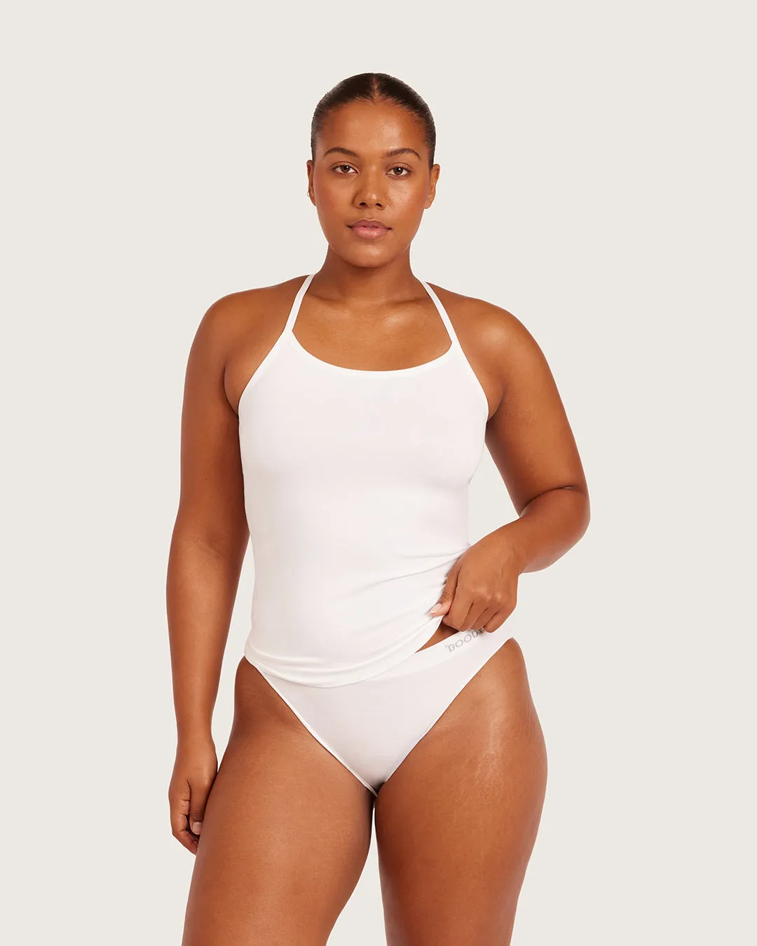 Base Layer Racerback Cami Top - White sold by Boody Eco Wear product image thumbnail 4