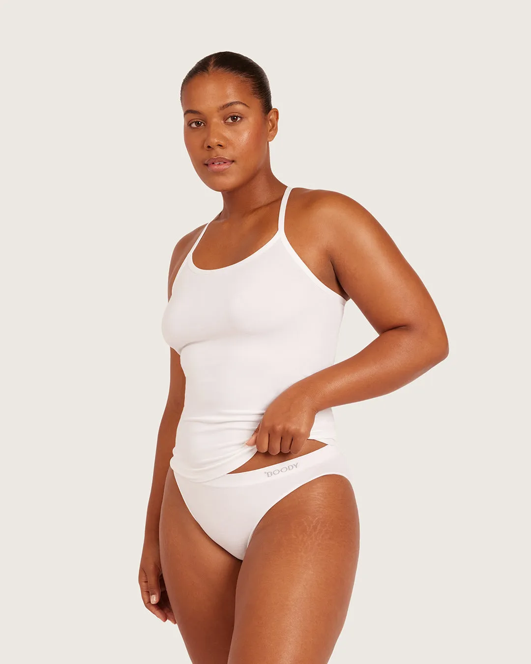 Base Layer Racerback Cami Top - White sold by Boody Eco Wear product image thumbnail 5