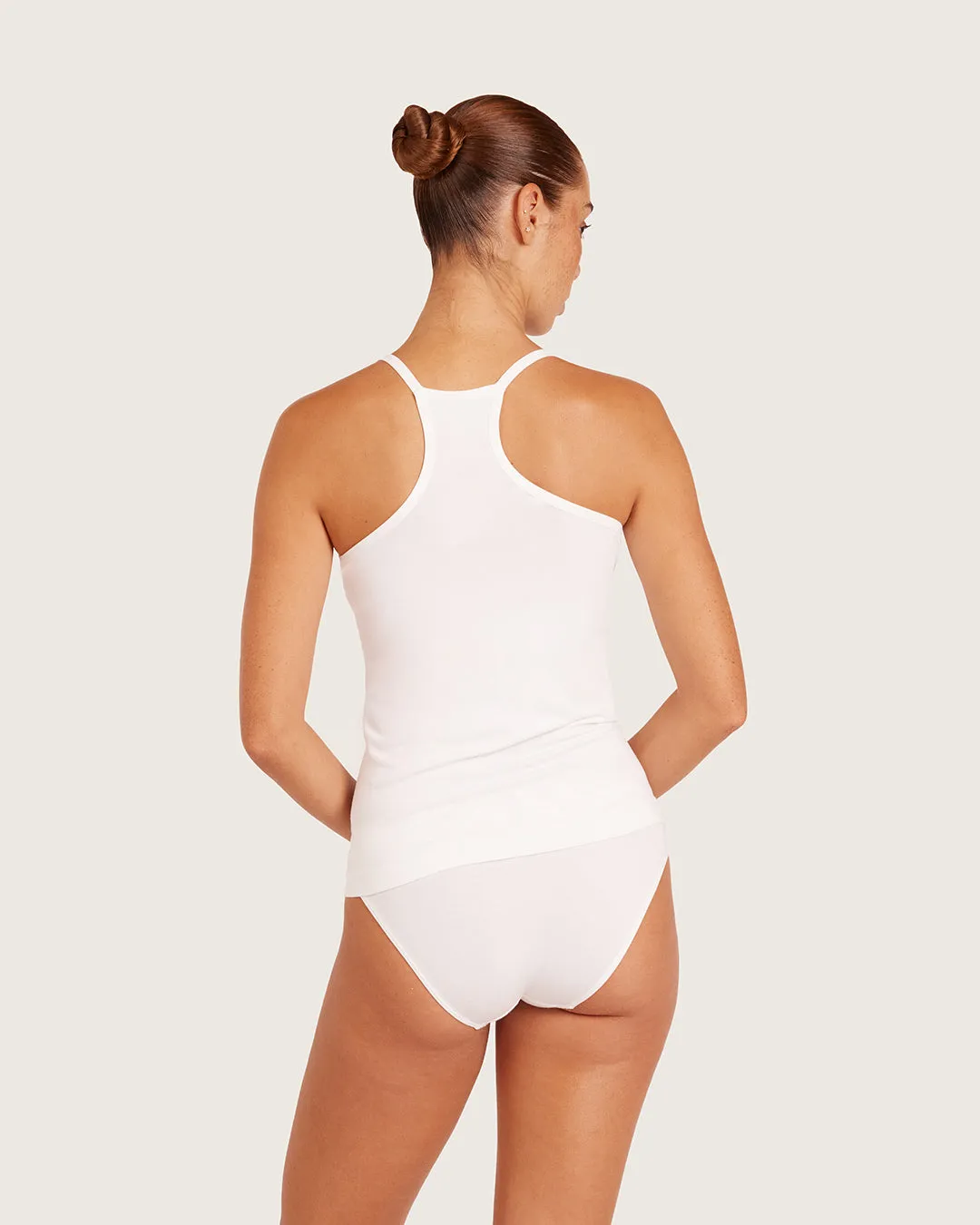 Base Layer Racerback Cami Top - White sold by Boody Eco Wear product image thumbnail 3