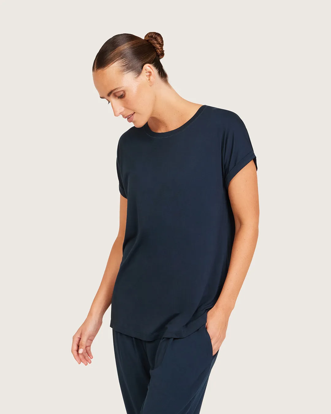 Downtime Lounge Top - Midnight sold by Boody Eco Wear product image thumbnail 3