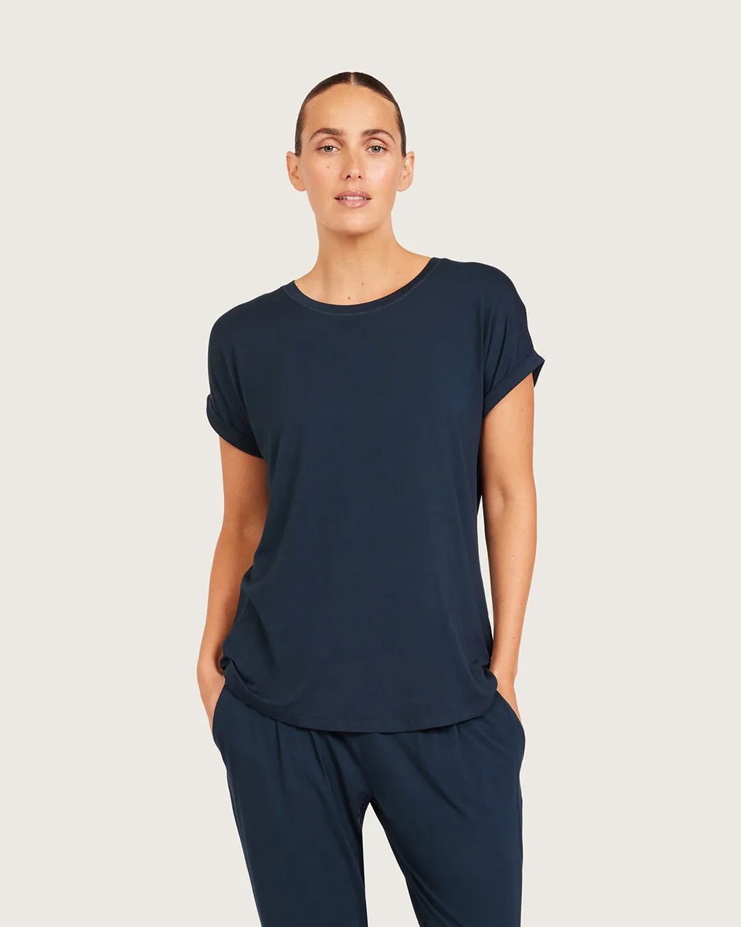 Downtime Lounge Top - Midnight sold by Boody Eco Wear