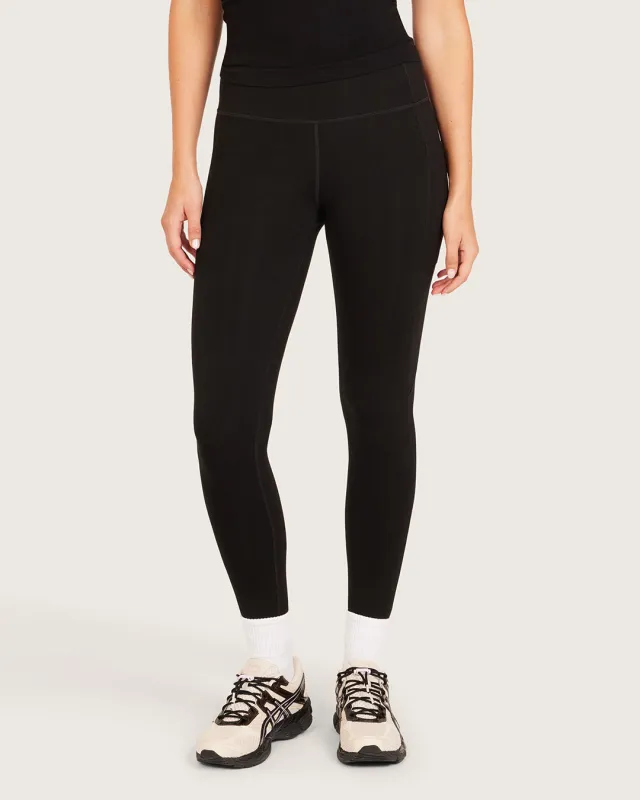 High Waist Leggings with Pocket - Black made by Boody Eco Wear