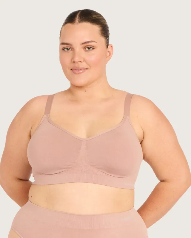 Wireless Full Bust T-Shirt Bra - Chai made by Boody Eco Wear