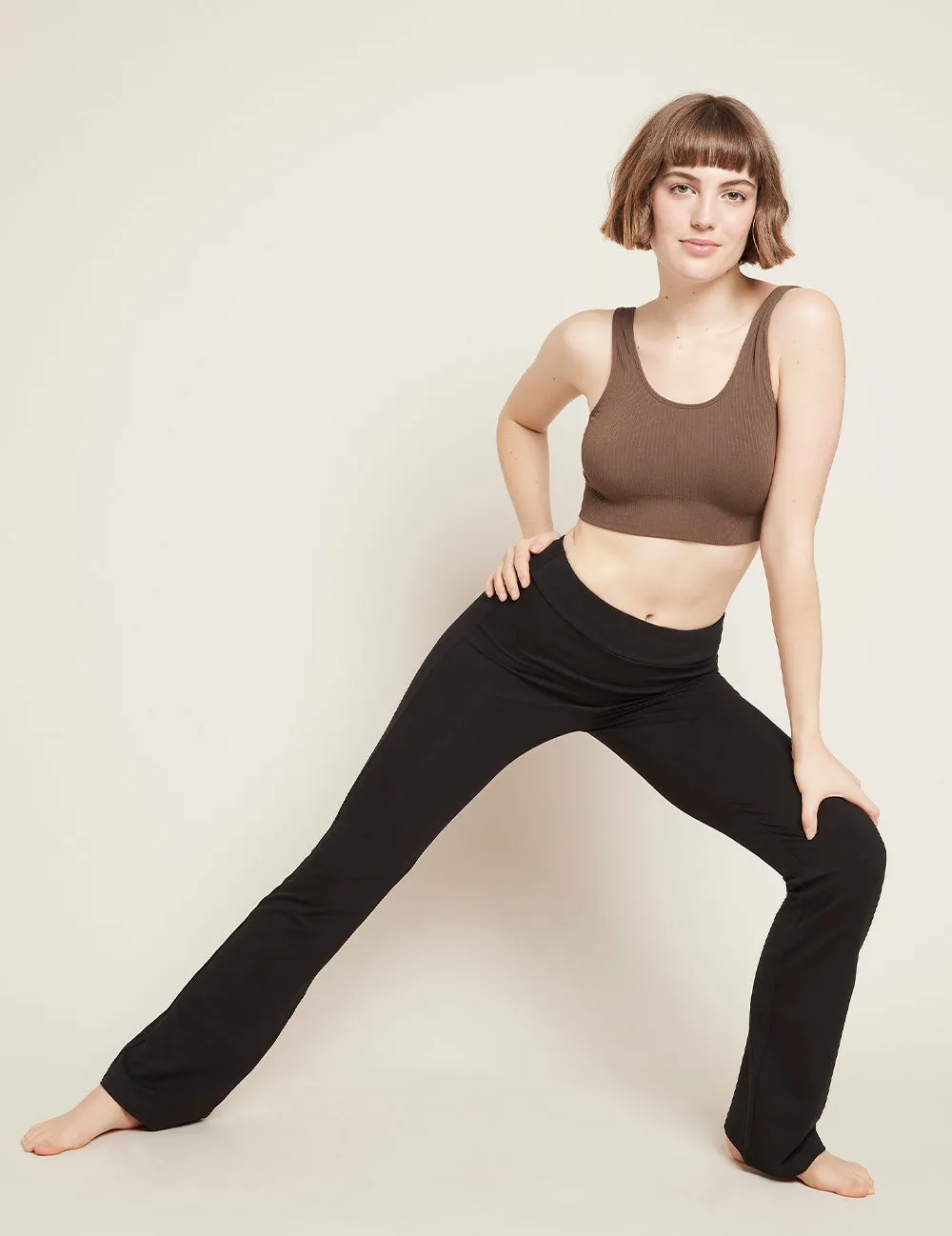 High Waist Flare Pants - Black sold by Boody Eco Wear