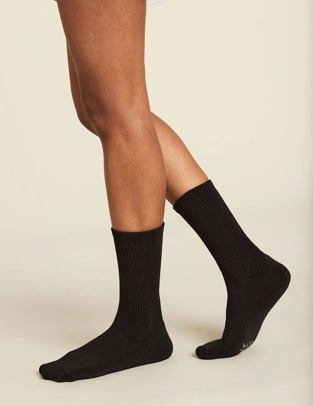 Women's Cushioned Crew Socks - Black sold by Boody Eco Wear product image thumbnail 3