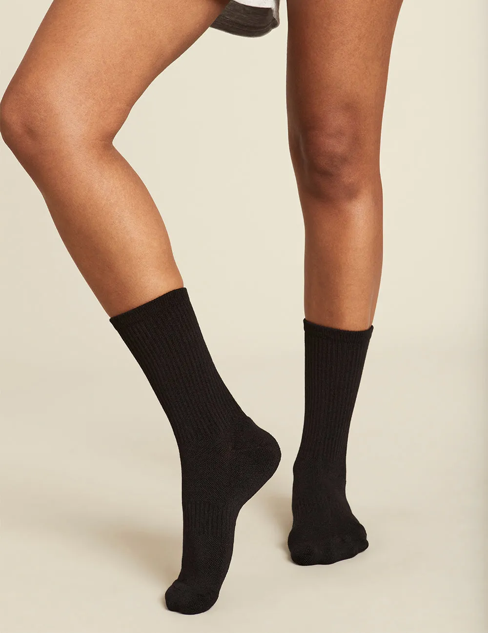 Women's Cushioned Crew Socks - Black sold by Boody Eco Wear product image thumbnail 2