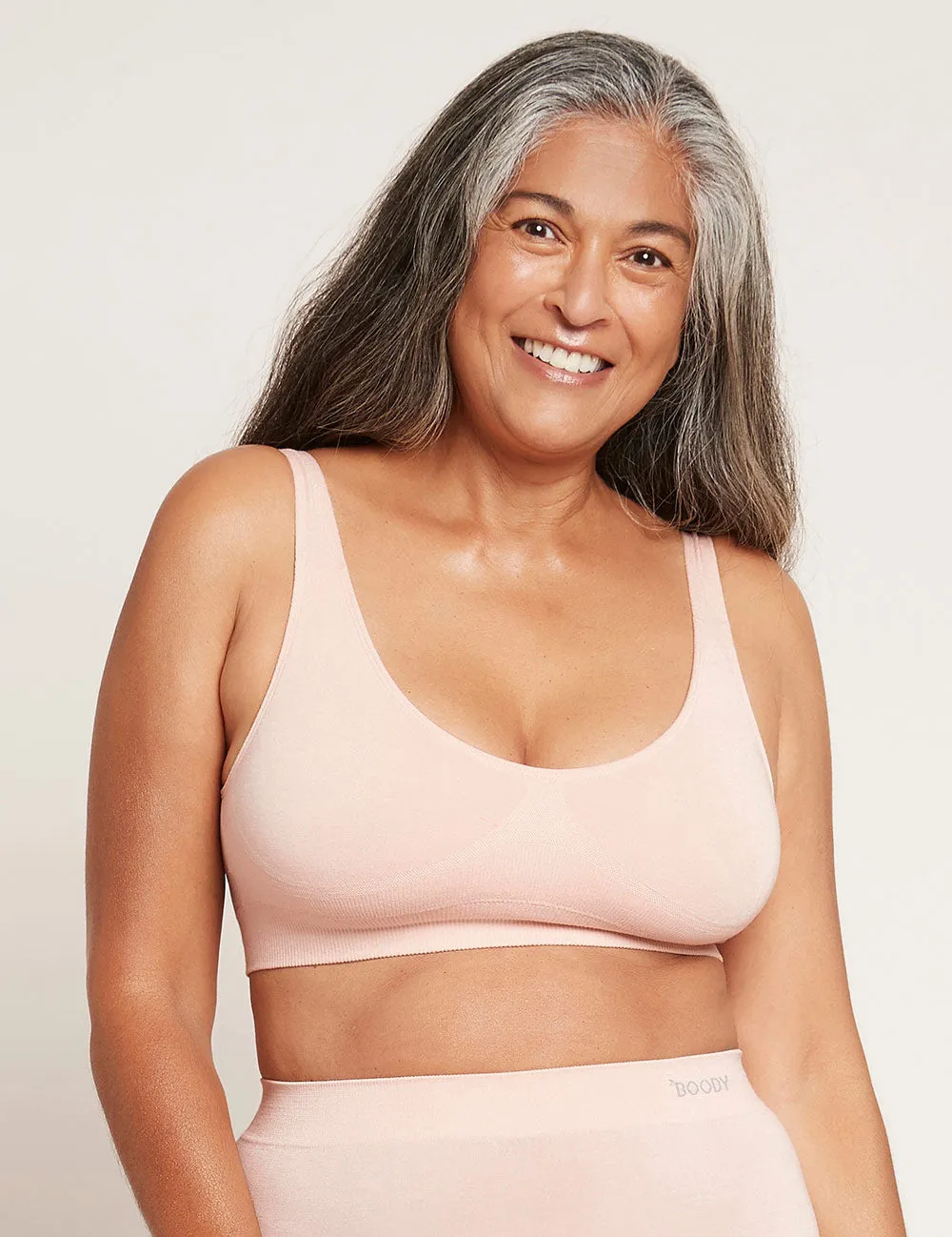 Seamfree Padded Crop Bra - Shell sold by Boody Eco Wear