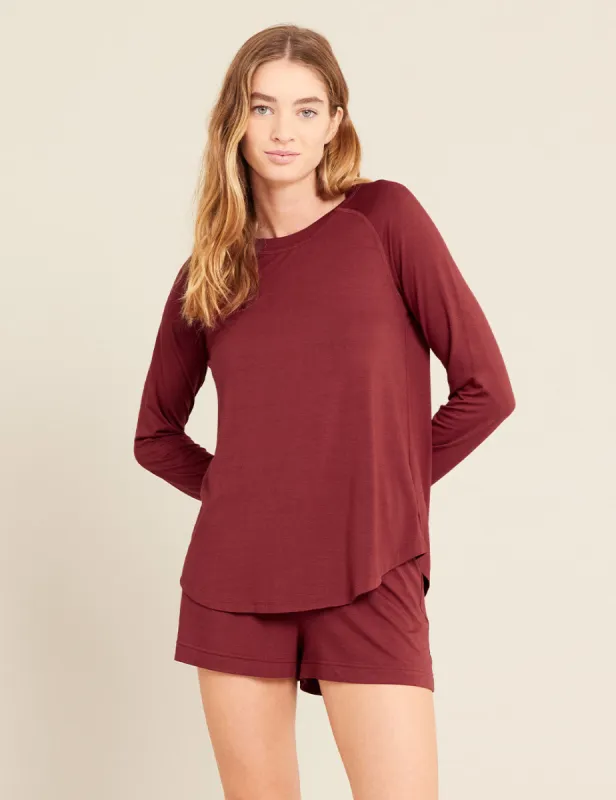 Goodnight Raglan Sleep Top - Ruby sold by Boody Eco Wear