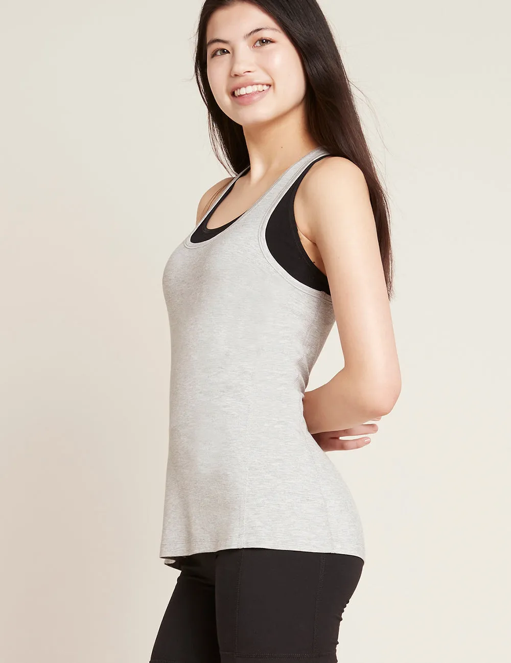 Racerback Active Tank - Light Grey Marl sold by Boody Eco Wear product image thumbnail 3