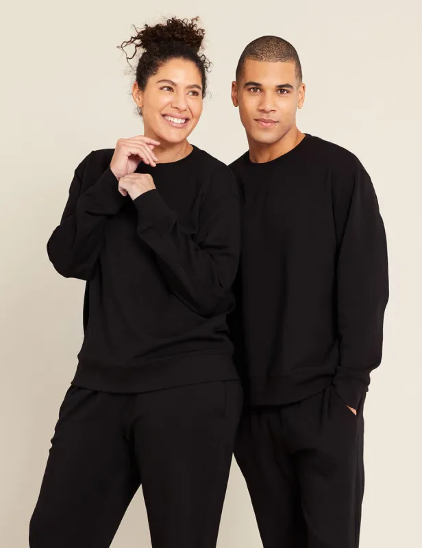 Unisex Crew Neck Sweater - Black sold by Boody Eco Wear