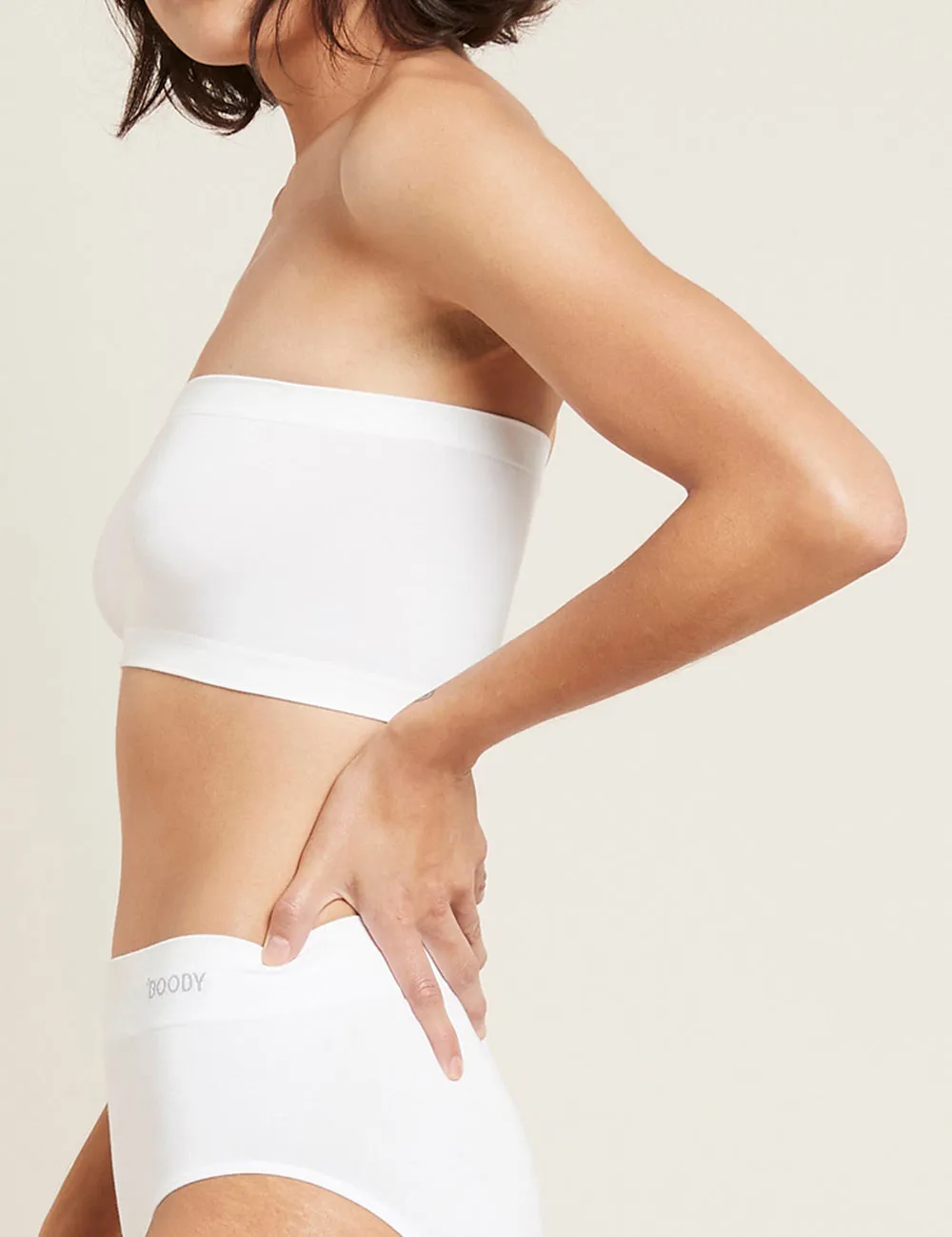 Bandeau Bra - White sold by Boody Eco Wear product image thumbnail 3