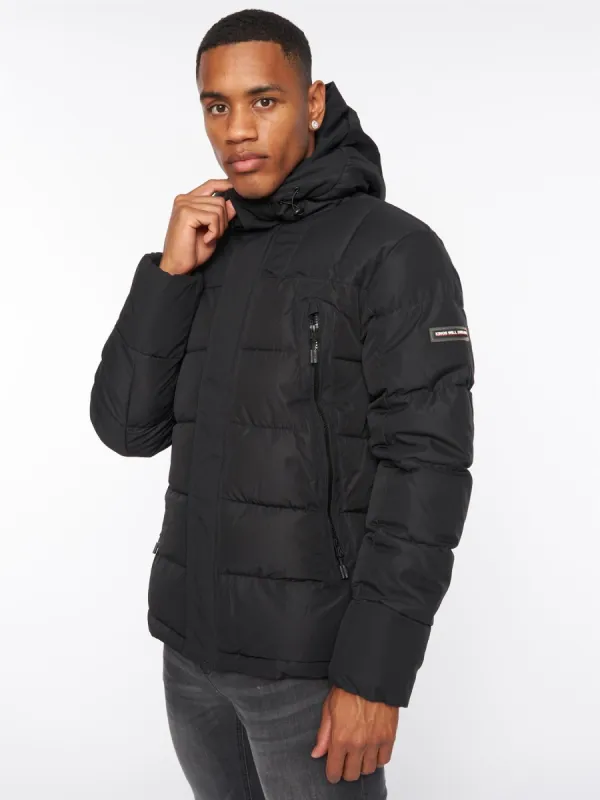 Deyton Short Puffer Jacket Black / Black sold by Brand Corner