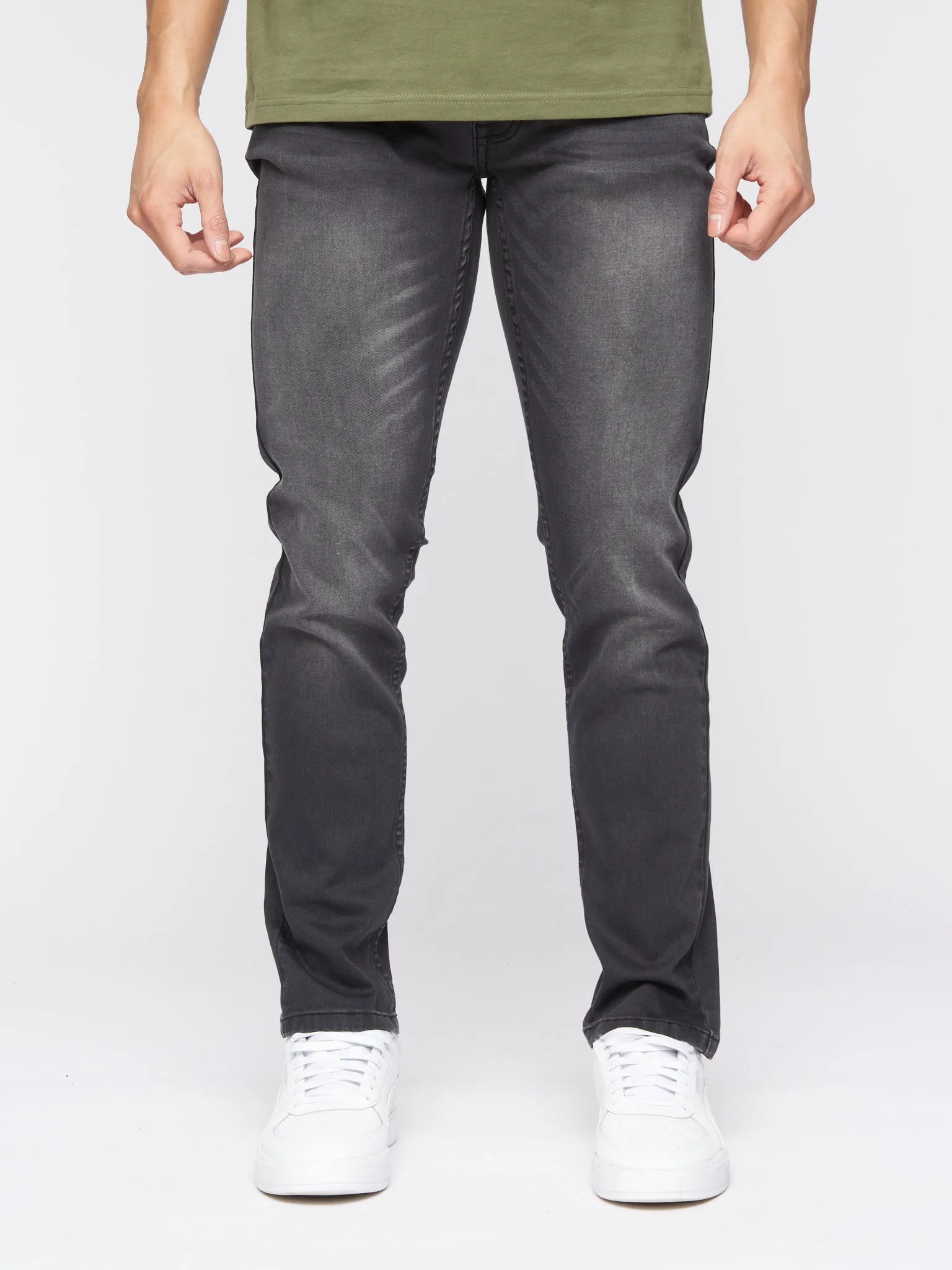 Crosshatch Mens Malcolm Slim Fit Jeans Dark Charcoal sold by Brand Corner product image thumbnail 2