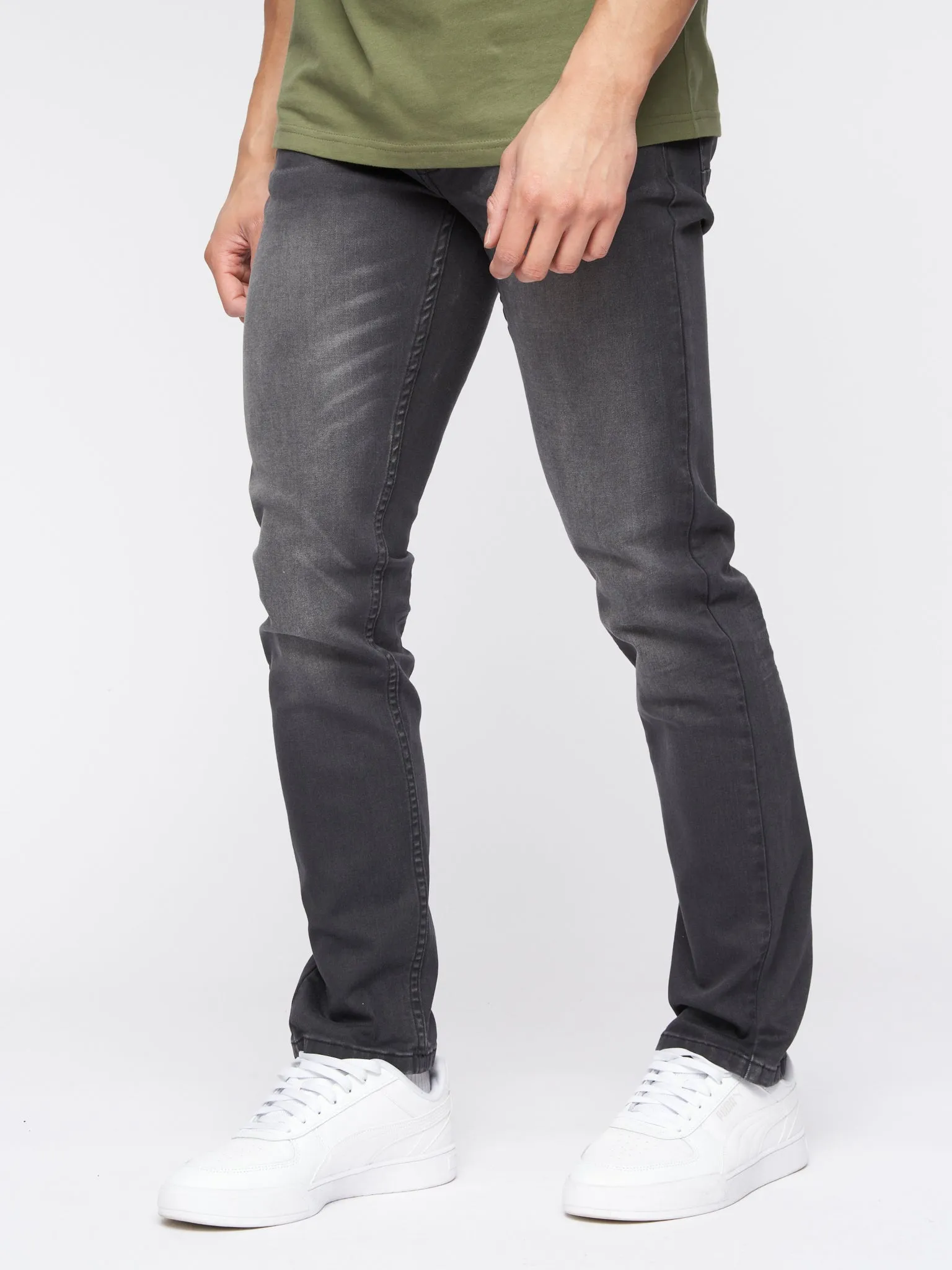 Crosshatch Mens Malcolm Slim Fit Jeans Dark Charcoal sold by Brand Corner product image thumbnail 3