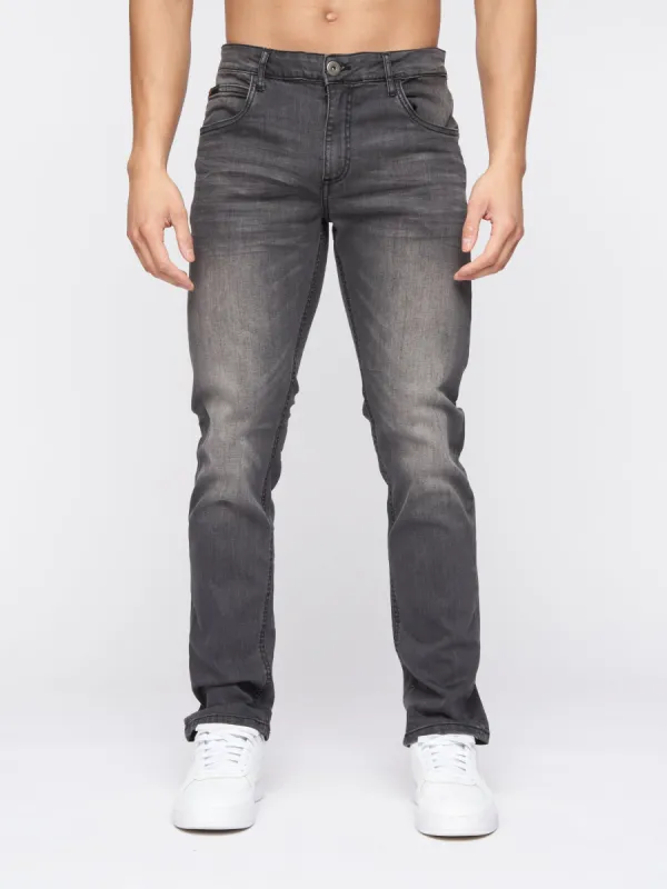 Crosshatch Mens Svelte Stretch Jeans Dark Grey sold by Brand Corner