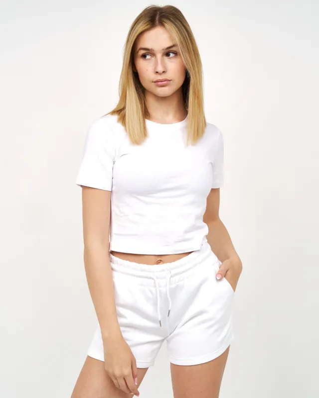 Juice Ladies Tilly Crop T-Shirt White sold by Brand Corner