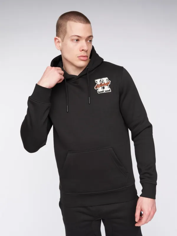 Mens Aitchen Hoodie Black made by Brand Corner