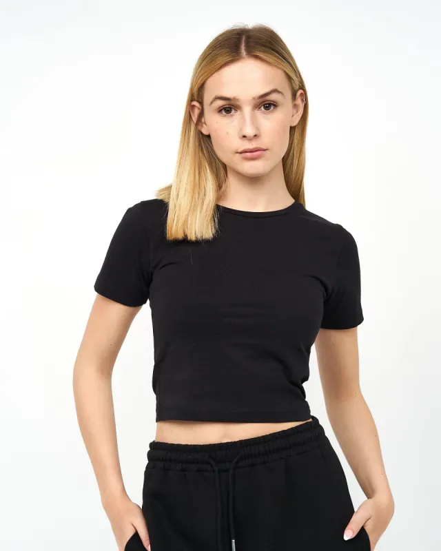 Juice Ladies Tilly Crop T-Shirt Black sold by Brand Corner