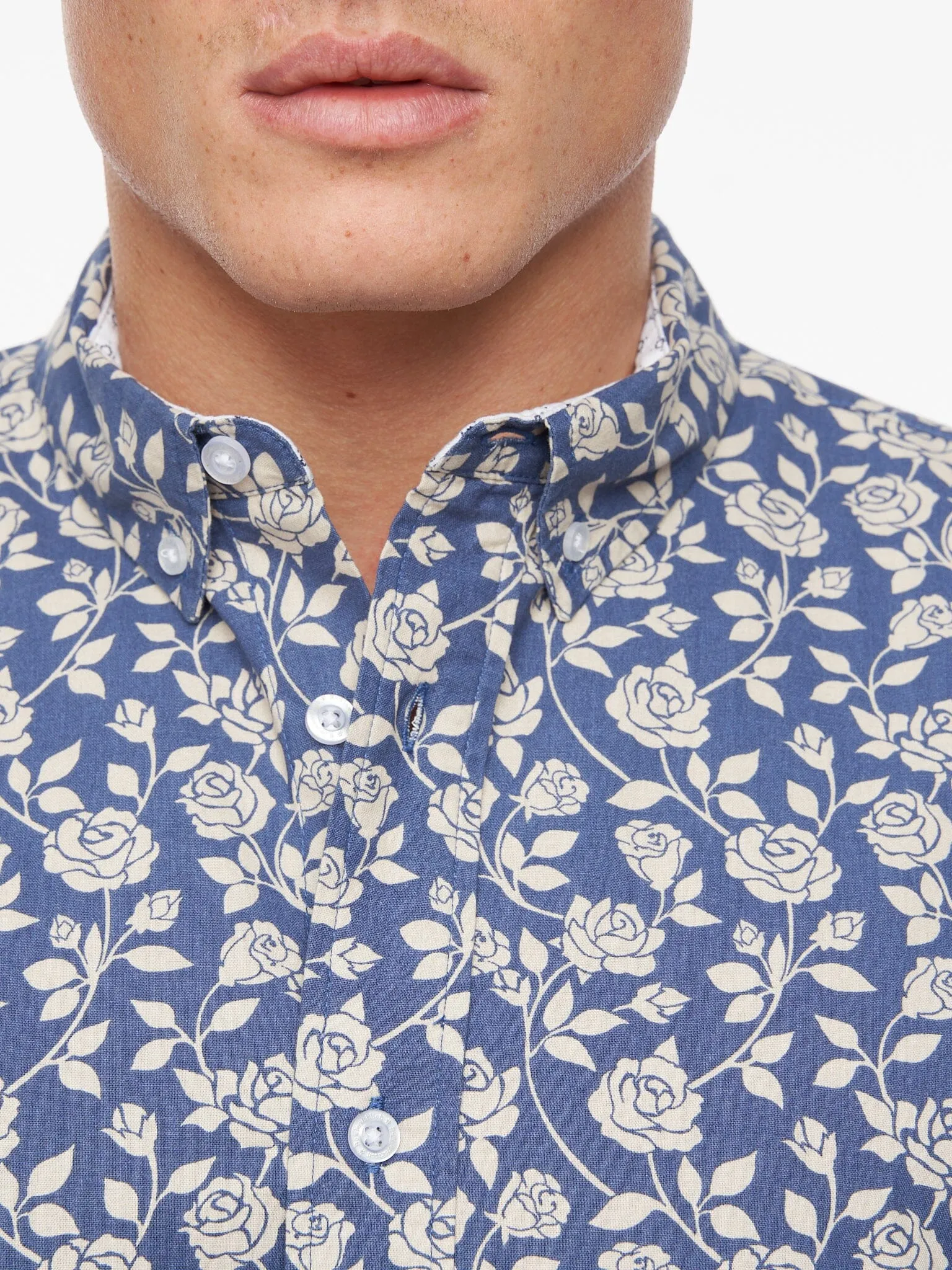 Haltom Short Sleeve Shirt Mid Blue Print sold by Brand Corner product image thumbnail 5