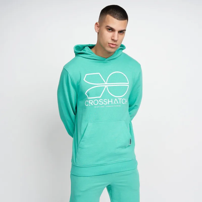 Crosshatch Mens Zieman Hoodie Aqua sold by Brand Corner