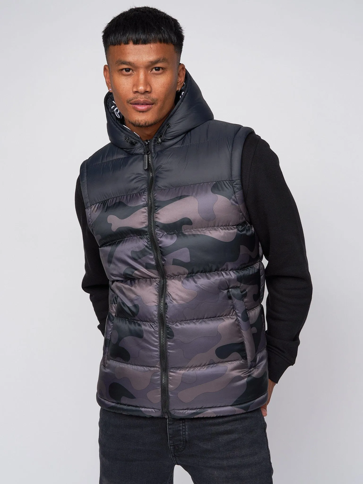 Stanfield Hooded Gilet Dark Camo sold by Brand Corner